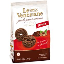 LE VENEZIANE BISCOTTI CACAO/NOCCIOLA 250 G - dottorbianchi.it