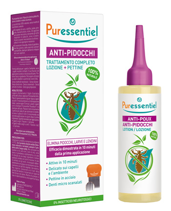 LOZIONE ANTIPIDOCCHI 100 ML + PETTINE PURESSENTIEL - dottorbianchi.it