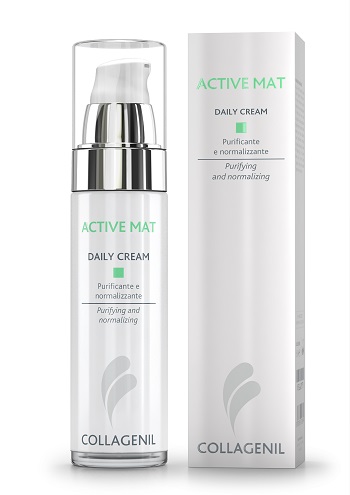 COLLAGENIL ACTIVE MAT DAILY CREAM SEBOREGOLATRICE/PURIFICANTE PER LA PELLE DEL VISO FLACONE 50 ML - dottorbianchi.it