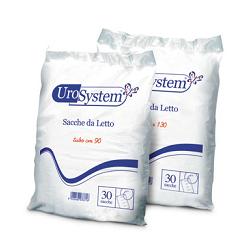 SACCA DI DRENAGGIO DA LETTO PER INCONTINENZA UROSYSTEM TUBO 130 CM SENZA SCARICO 30 PEZZI - dottorbianchi.it