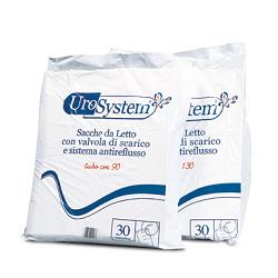SACCA DI DRENAGGIO DA LETTO PER INCONTINENZA UROSYSTEM TUBO 90 CM CON SCARICO 30 PEZZI - dottorbianchi.it