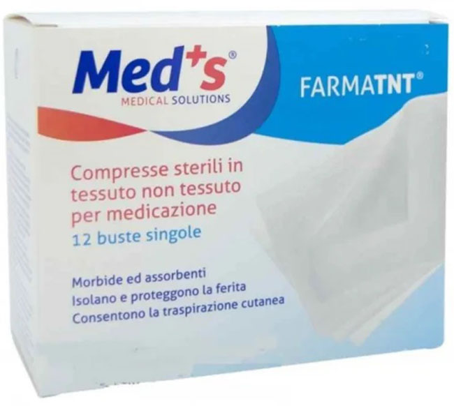 GARZA COMPRESSA MEDS TESSUTO NON TESSUTO 10X10CM 12 PEZZI PEEL OPEN - dottorbianchi.it