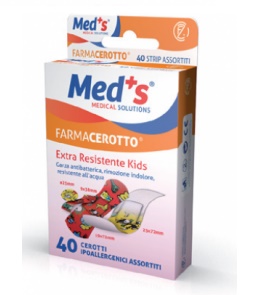 CEROTTO MEDS STRIP KIDS IPOALLERGENICO ASSORTITI 40 PEZZI - dottorbianchi.it