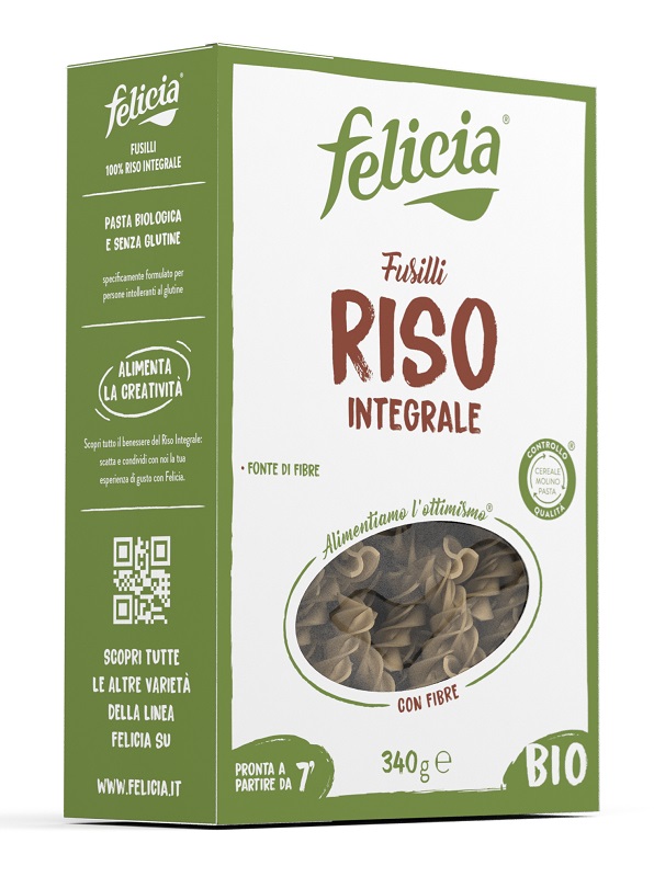 FELICIA BIO RISO INTEGRALE FUSILLI 340 G - dottorbianchi.it