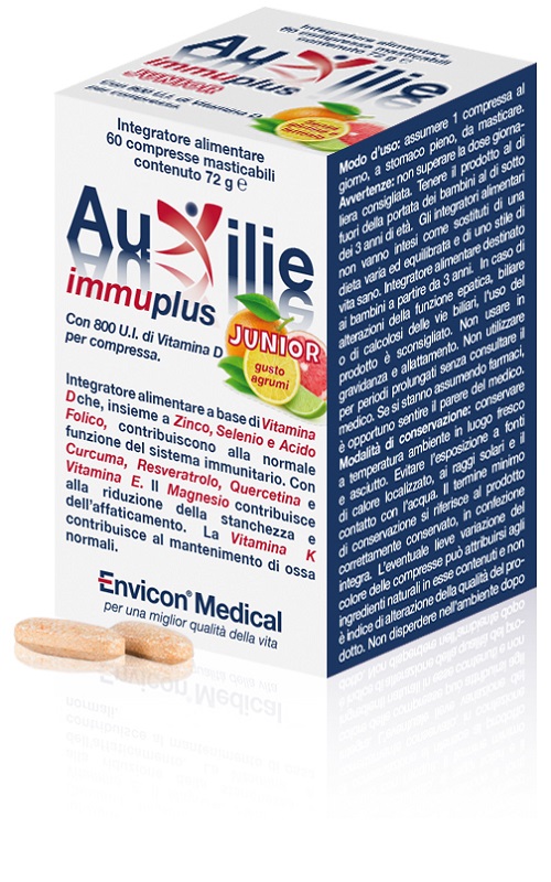 AUXILIE IMMUPLUS JUNIOR MASTICABILE 30 COMPRESSE - dottorbianchi.it
