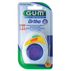 GUM ORTHO FLOSS FILO SPUGNOSO 50 PEZZI - dottorbianchi.it