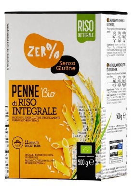ZERO% GLUTINE PENNE DI RISO INTEGRALE SENZA GLUTINE BIO 500 G - dottorbianchi.it