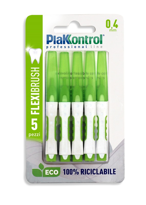PLAKKONTROL SCOVOLINO INTERDENTALE FLEXI BRUSH04 BLISTER 5 PEZZI - dottorbianchi.it