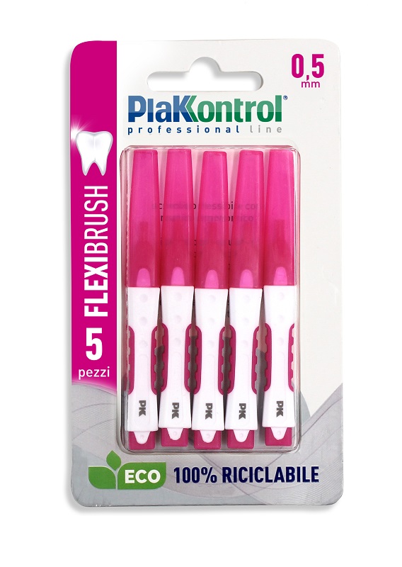 PLAKKONTROL SCOVOLINO INTERDENTALE FLEXI BRUSH05 BLISTER 5 PEZZI - dottorbianchi.it