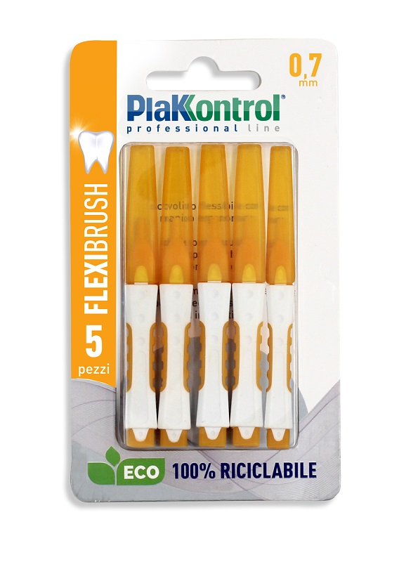 PLAKKONTROL SCOVOLINO INTERDENTALE FLEXI BRUSH07 BLISTER 5 PEZZI - dottorbianchi.it