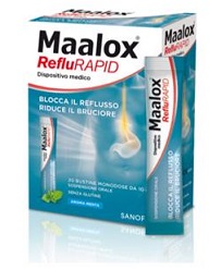 SOSPENSIONE ORALE MAALOX REFLURAPID 20 BUSTINE MONODOSE DA 10 ML - dottorbianchi.it