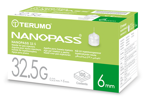 AGO PER PENNA DA INSULINA NANOPASS 32,5 GAUGE LUNGHEZZA 6 MM 100 PEZZI - dottorbianchi.it