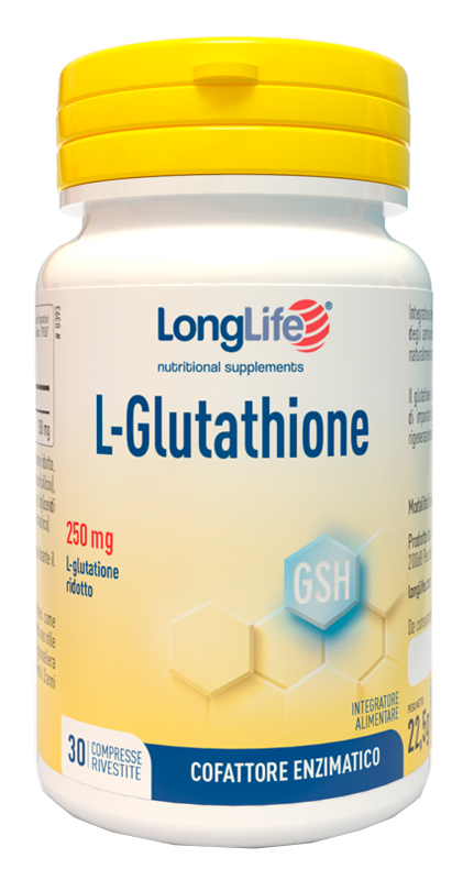 LONGLIFE L-GLUTATHIONE 250 MG 30 COMPRESSE - dottorbianchi.it