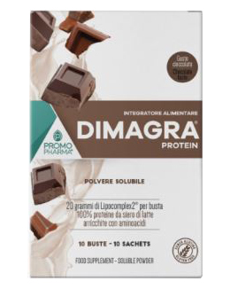 DIMAGRA PROTEIN CIOCCOLATO 10 BUSTE - dottorbianchi.it
