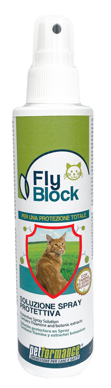 FLYBLOCK SOLUZIONE SPRAY PROTEZIONE GATTO 150 ML - dottorbianchi.it