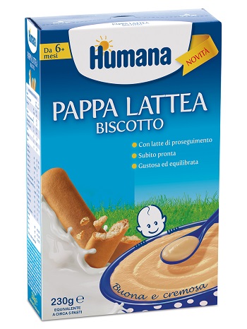 HUMANA PAPPA LATTEA BISCOTTO 230 G - dottorbianchi.it