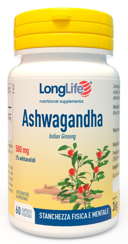 LONGLIFE ASHWAGANDHA 60 CAPSULE 500 MG - dottorbianchi.it