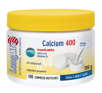 LONGLIFE CALCIUM LATTE 100 COMPRESSE 400 MG - dottorbianchi.it