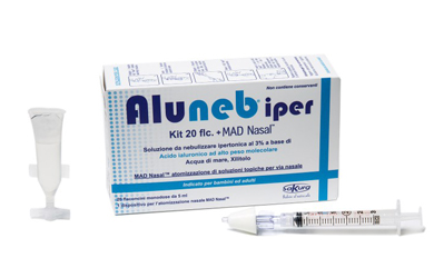 ALUNEB KIT SOLUZIONE IPERTONICA 3% 20 FLACONCINI + MAD NASAL ATOMIZZATORE - dottorbianchi.it