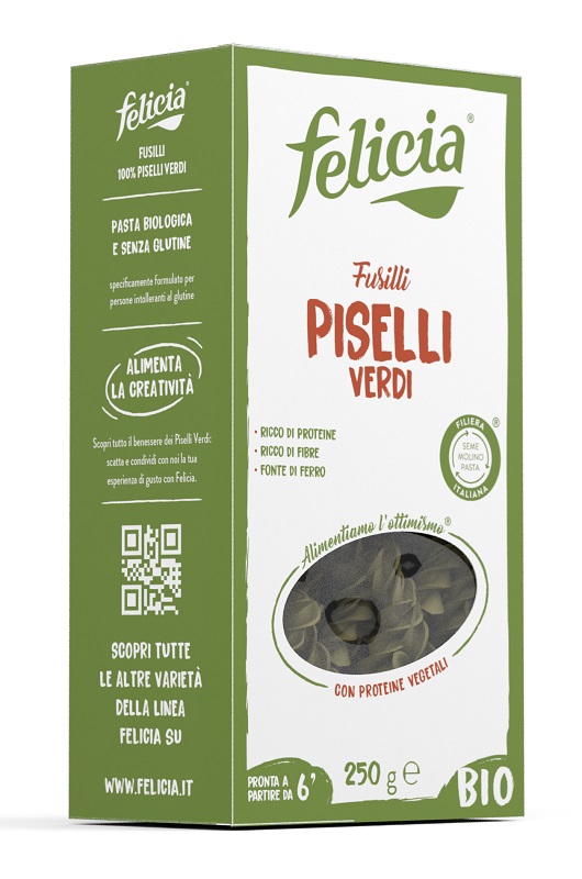 FELICIA BIO FUSILLI PISELLI VERDI 250 G - dottorbianchi.it