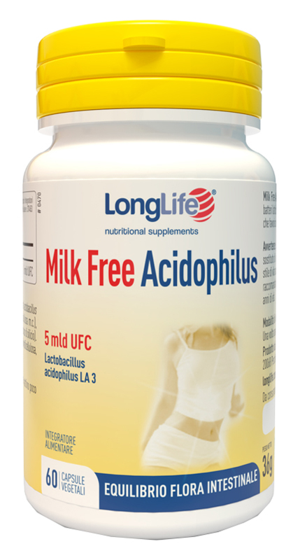LONGLIFE MILK FREE ACIDOPHILUS 60 CAPSULE VEGETALI - dottorbianchi.it
