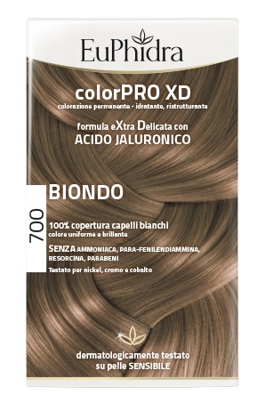 EUPHIDRA COLORPRO XD 700 BIONDO GEL COLORANTE CAPELLI IN FLACONE + ATTIVANTE + BALSAMO + GUANTI - dottorbianchi.it