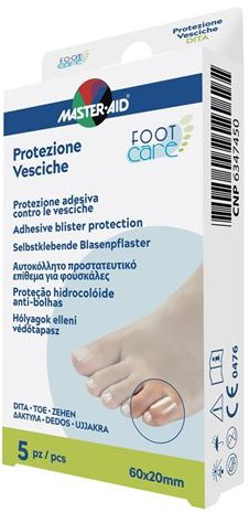 MASTER-AID FOOT CARE VESCICHE PROTEZIONE PER DITA 60X20 MM 5 PEZZI - dottorbianchi.it