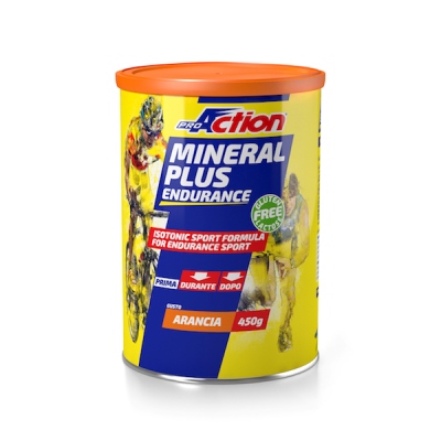 PROACTION MINERAL PLUS ENERGETICO E SALINO ISOTONICO ALL'ARANCIA 450 G - dottorbianchi.it