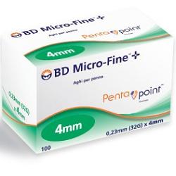 AGO PER PENNA DA INSULINA BD MICROFINE PENTAPOINT GAUGE 32 4 MM 100 PEZZI - dottorbianchi.it