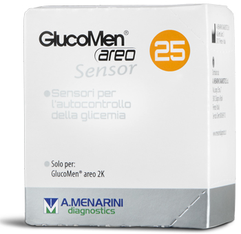 STRISCE MISURAZIONE GLICEMIA GLUCOMEN AREO SENSOR 25 PEZZI - dottorbianchi.it