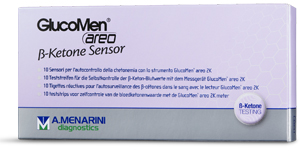 STRISCE MISURAZIONE CHETONEMIA GLUCOMEN AREO B-KETONE SENSOR 10 PEZZI - dottorbianchi.it