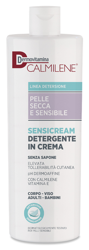 DERMOVITAMINA CALMILENE SENSICREAM DETERGENTE IN CREMA SENZA SAPONE PER PELLE SECCA E SENSIBILE 500 ML - dottorbianchi.it