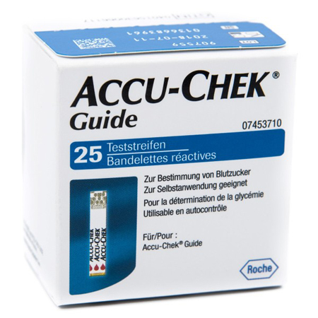 STRISCE MISURAZIONE GLICEMIA ACCU-CHEK GUIDE 25 PEZZI CONFEZIONE RETAIL - dottorbianchi.it