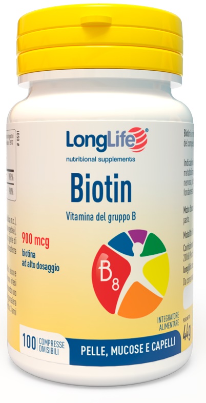 LONGLIFE BIOTIN 900 MCG 100 COMPRESSE - dottorbianchi.it