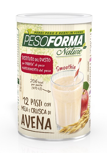 PESOFORMA NATURE SMOOTHIE MELA E CRUSCA AVENA 12 PASTI 420 G - dottorbianchi.it