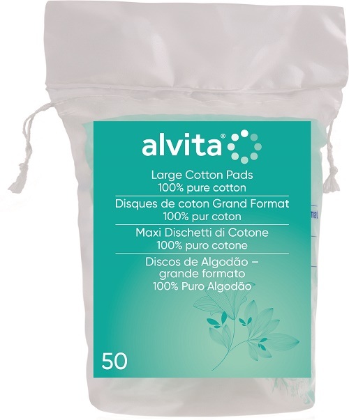 ALVITA MAXI DISCHETTI DI COTONE 100% PURO COTONE 50 PEZZI - dottorbianchi.it