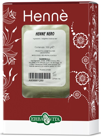 HENNE COLORANTE CAPELLI NERO 100 G - dottorbianchi.it