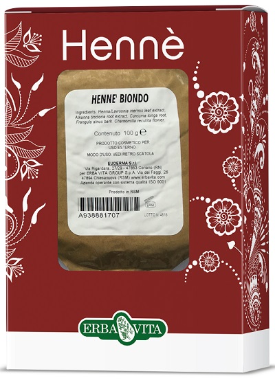HENNE COLORANTE CAPELLI BIONDO 100 G - dottorbianchi.it