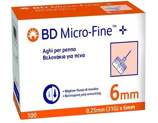 AGO PER PENNA DA INSULINA BD MICROFINE GAUGE 31 6MM 100 PEZZI - dottorbianchi.it