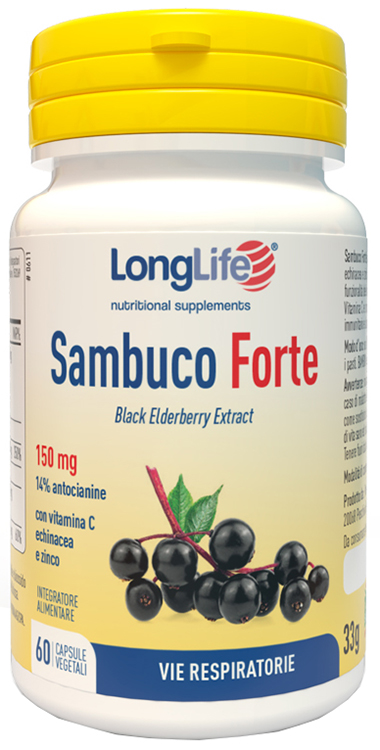 LONGLIFE SAMBUCO FORTE 60 CAPSULE VEGETALI - dottorbianchi.it