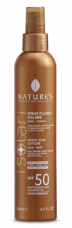 NATURE'S I SOLARI SPRAY FLUIDO SPF50 200 ML - dottorbianchi.it