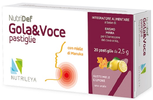 NUTRIDEF GOLA & VOCE MIELE E LIMONE 20 PASTIGLIE - dottorbianchi.it