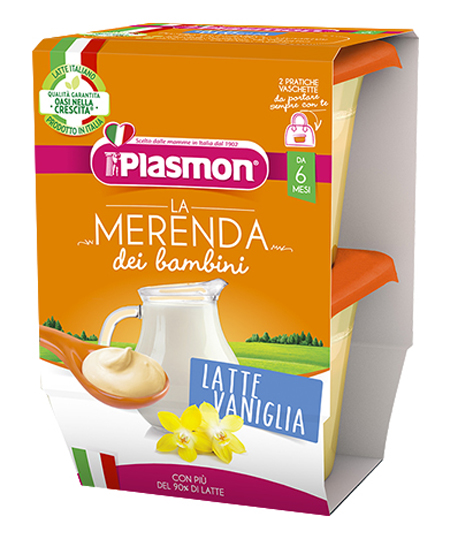 PLASMON LA MERENDA DEI BAMBINI MERENDE LATTE VANIGLIA ASETTICO 2 X 120 G - dottorbianchi.it