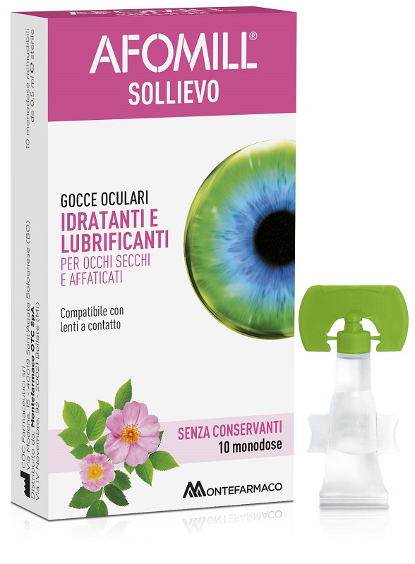 AFOMILL SOLLIEVO GOCCE OCULARI OCCHI 10 FIALE DA 0,5 ML - dottorbianchi.it