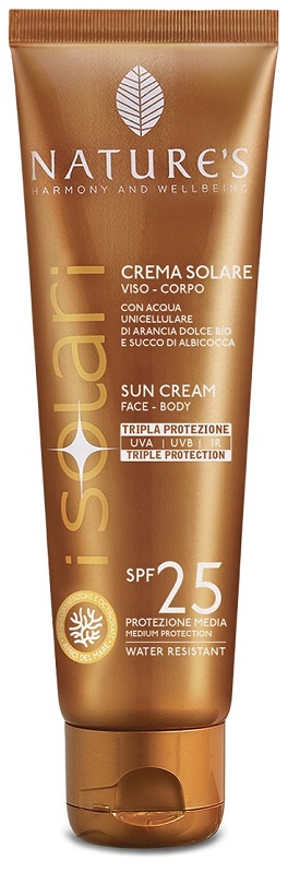 NATURE'S I SOLARI CREMA VISO CORPO SPF 25 75 ML EDIZIONE LIMITATA TRAVEL SIZE - dottorbianchi.it