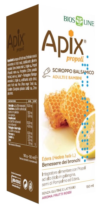 APIX PROPOLI SCIROPPO BALSAMICO SENZA CONSERVANTI 150 ML - dottorbianchi.it