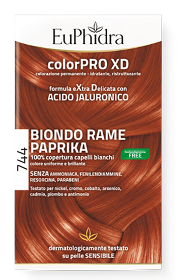 EUPHIDRA COLORPRO GEL COLORANTE CAPELLI XD 744 PAPRIKA 50 ML IN FLACONE + ATTIVANTE + BALSAMO + GUANTI - dottorbianchi.it