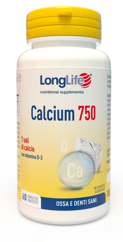 LONGLIFE CALCIUM 750 MG 60 TAVOLETTE - dottorbianchi.it