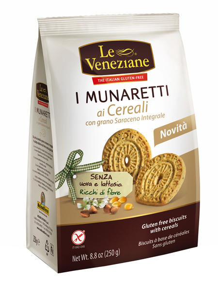 LE VENEZIANE MUNARETTI BISCOTTI CEREALI GRANO SARACENO INTEGRALE 250 G - dottorbianchi.it