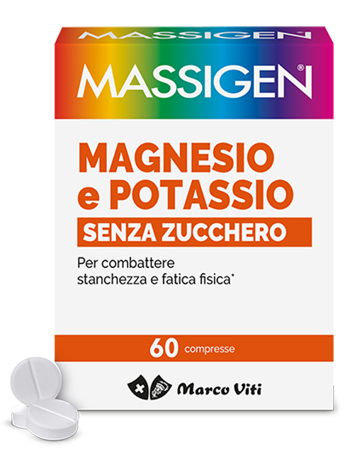 MASSIGEN MAGNESIO POTASSIO SENZA ZUCCHERI 60 COMPRESSE - dottorbianchi.it